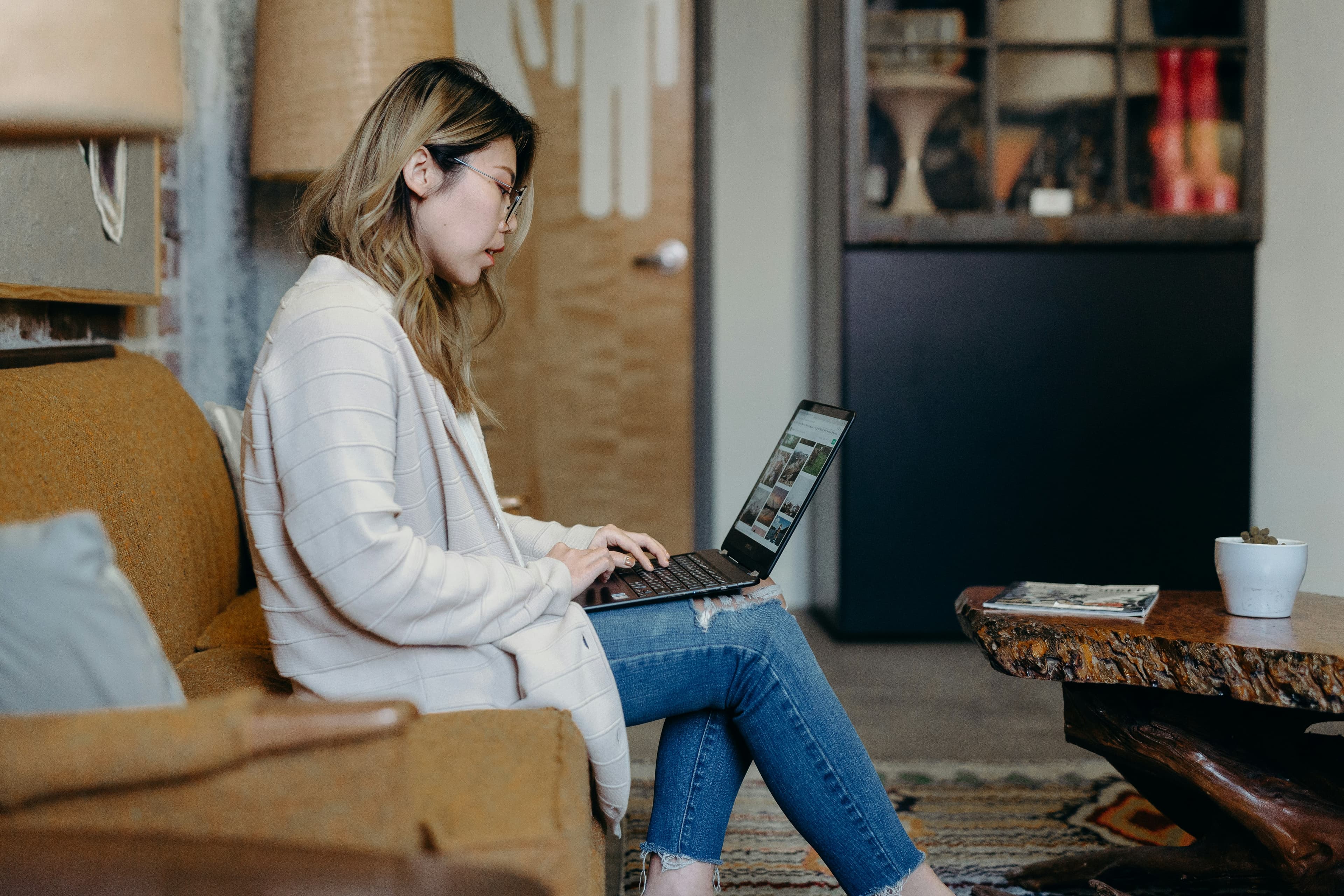 Owner reviewing monthly report